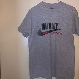 Nike hubby just love her T - shirt short sleeve | Size Medium | Gray